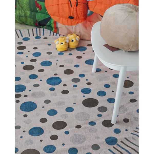 Tappeto Tondo Jacquard in Ciniglia Antiscivolo 180 cm Preziosa Home