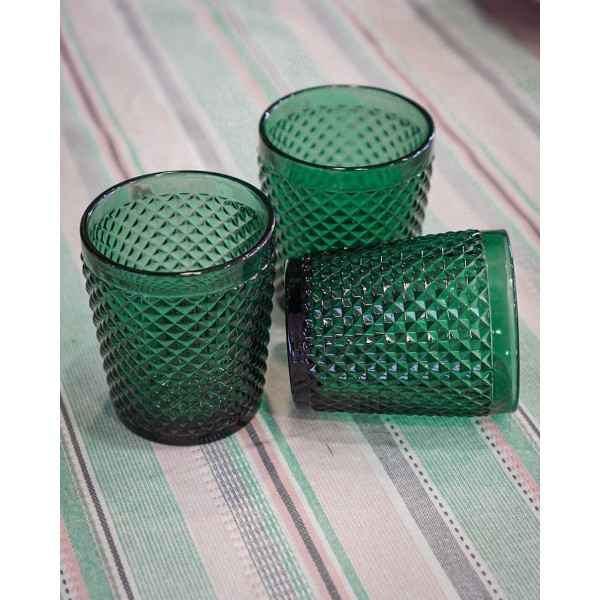 Set Bicchieri rilievo rigato trasparente – Preziosa Home