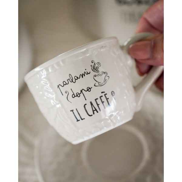 Mug tazza colazione in ceramica con manico e frase divertente Più Fort —  Eccellenze Casa