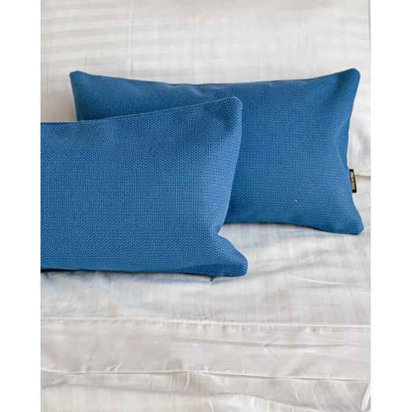Cuscino Arredo Azul 30x50 cm Rettangolare con Zip Sfoderabile