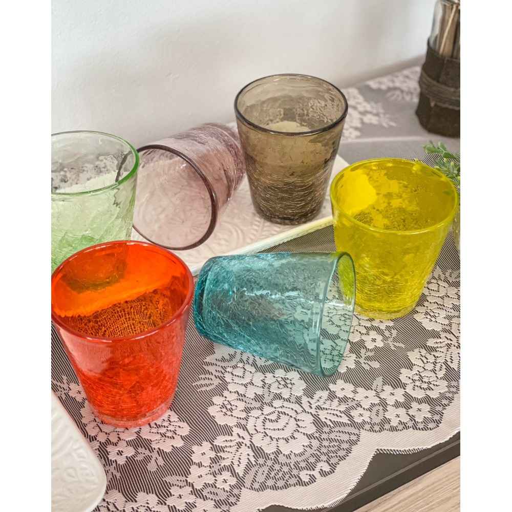 Bicchiere vetro colore in pasta 