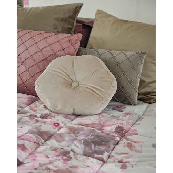 Cuscino Arredo Fiore Tondo Con Bottone Preziosa Home