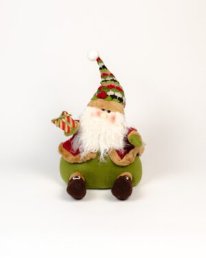 Fermaporta Babbo Natale Decorazione Natalizia In Tessuto