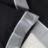 Completo Lenzuola Matrimoniali 100% Cotone Eneas Nero Con Bordo Grigio