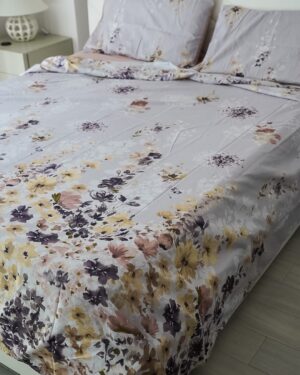 Completo Letto Teseo 8 Floreale Microfibra Extrasoft No Stiro Preziosa Home