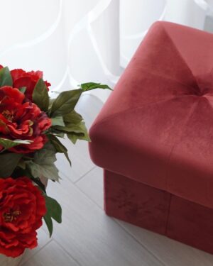 Pouf Contenitore Cubo in Velluto 40x40x40 Preziosa Home