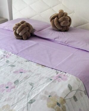 Trapuntino Mia con Decorazione Fiori Lilla El Charro
