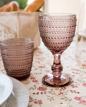 Bicchiere Acqua Drops Rosa Set 6 Pezzi