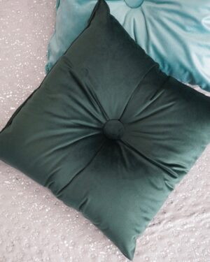 Cuscino Arredo In Velluto Con Bottone 40x40 cm