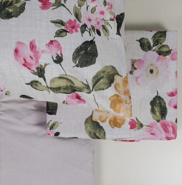 Completo Letto Teseo 10 Floreale Microfibra Extrasoft No Stiro Preziosa Home