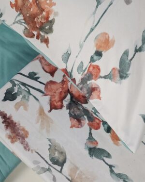 Completo Letto Teseo 12 Floreale Microfibra Extrasoft No Stiro Preziosa Home