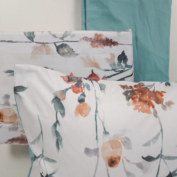 Completo Letto Teseo 12 Floreale Microfibra Extrasoft No Stiro Preziosa Home