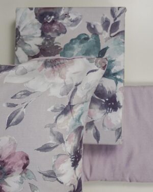 Completo Letto Teseo 14 Floreale Microfibra Extrasoft No Stiro Preziosa Home
