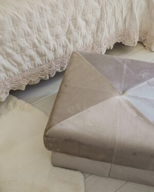 Pouf Contenitore Maxi In Velluto 60x60x30cm Preziosa Home