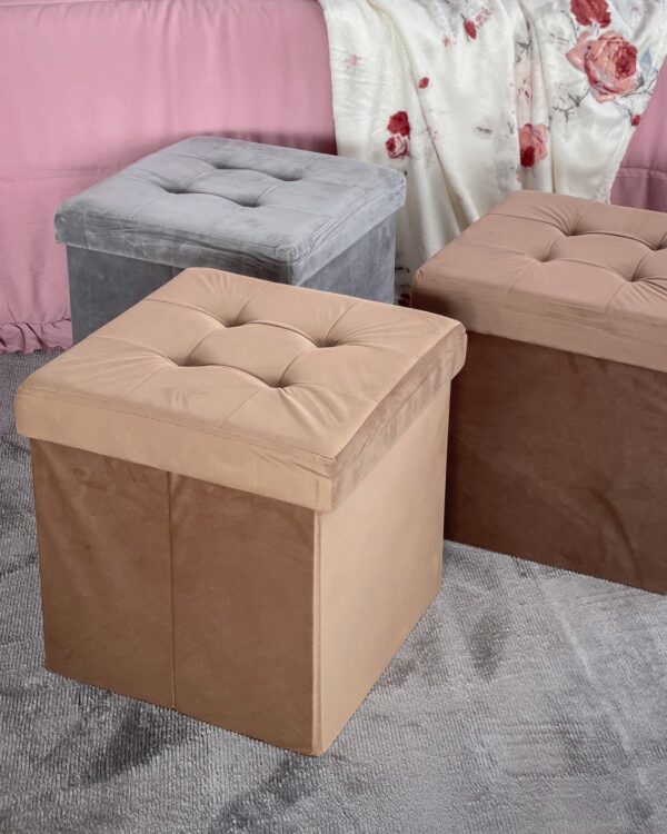 Pouf Cubo Ottoman Velluto 38x38x38 cm