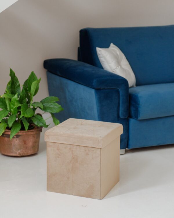 Pouf Cubo Ottoman Velluto 38x38x38 cm