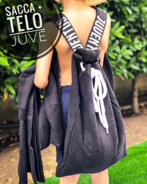 Telo Mare con Sacca in Spugna Juve