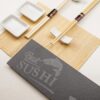 Set Sushi 10 Pezzi Con Ardesia e Bamboo