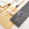 Set Sushi 10 Pezzi Con Ardesia e Bamboo
