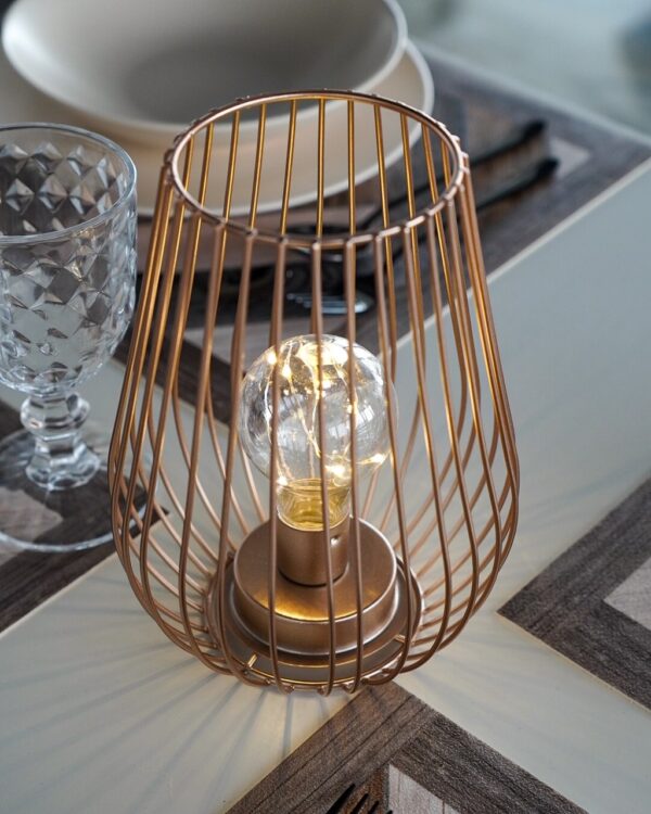 Lanterna Luxy Metal con Lampadina Led 15x20 cm