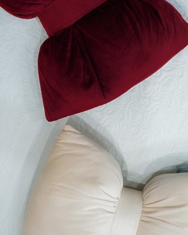 Cuscino Giada Fiocco in Velluto con Zip Sfoderabile