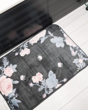 Tappeto Bagno Atolli Rettangolare in Memory con Fondo Antiscivolo 45x75 cm