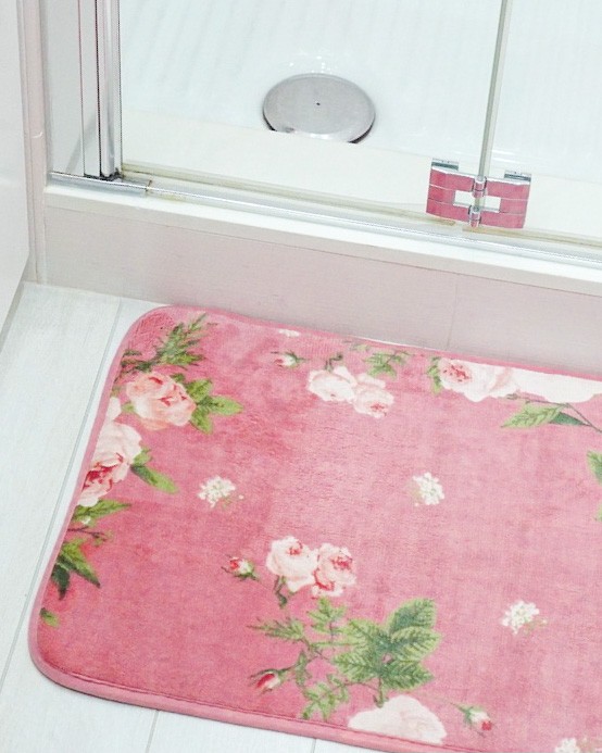 Tappeto Bagno Atolli Rettangolare in Memory con Fondo Antiscivolo 45x75 cm-2396