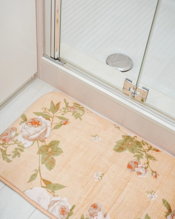 Tappeto Bagno Atolli Rettangolare in Memory con Fondo Antiscivolo 45x75 cm