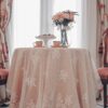 Tovaglia Copritavolo Regina Elegante in Pizzo Filet Piazzato Smerlato da 6 e da 12 posti