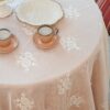 Tovaglia Copritavolo Regina Elegante in Pizzo Filet Piazzato Smerlato da 6 e da 12 posti