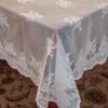 Tovaglia Copritavolo Regina Elegante in Pizzo Filet Piazzato Smerlato da 6 e da 12 posti
