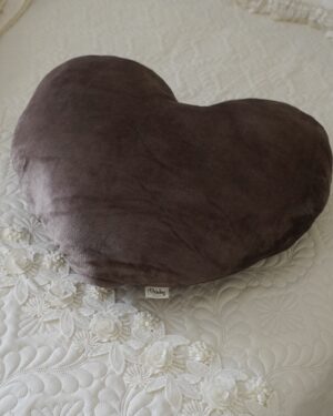 Cuscino batticuore a Forma di Cuore 70x70cm in Velluto Morbido e Romantico