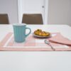Tovaglietta Colazione Con Tovagliolo Linea Queen a Quadri Con Merletto