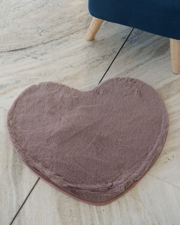 Tappeto Lepus Cuore In Pelliccia Morbida Soft Touch 60x70 cm