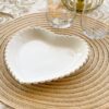 Piatto Cuore Pearl Porcellana Bianco
