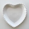 Piatto Cuore Pearl Porcellana Bianco