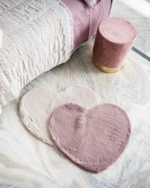 Tappeto Lepus Cuore In Pelliccia Morbida Soft Touch 60x70 cm