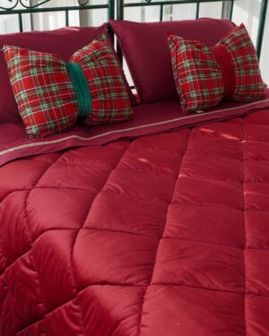 Trapunta VELVET Bordeaux Effetto Velluto Invernale Double Face Calda e Morbida Matrimoniale Singola o Una piazza e Mezzo