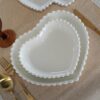 Piatto Cuore Pearl Porcellana Bianco
