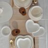 Piatto Cuore Pearl Porcellana Bianco