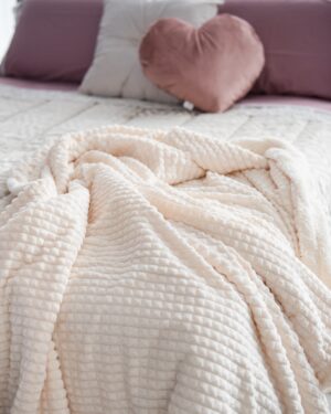 Plaid Vermont Confezione Valigetta Con Cinghie In Ecopelle Morbido E Caldo Motivo Quadretti E Lurex
