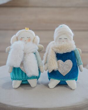 Angelo Ottanio e Celeste con Sciarpetta Peluche Due Varianti 17 cm