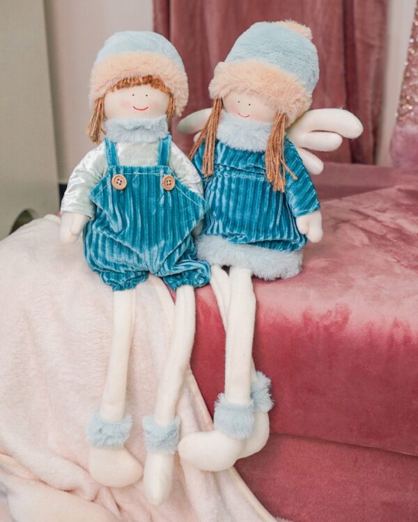 Bimbo Seduto Celeste Variante Boy e Girl 48cm