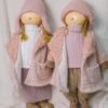 Bambino e Bambina col Cappotto Rosa Variante Boy e Girl 60cm