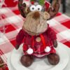 Renna Rossa Seduta Boy e Girl Small 30cm