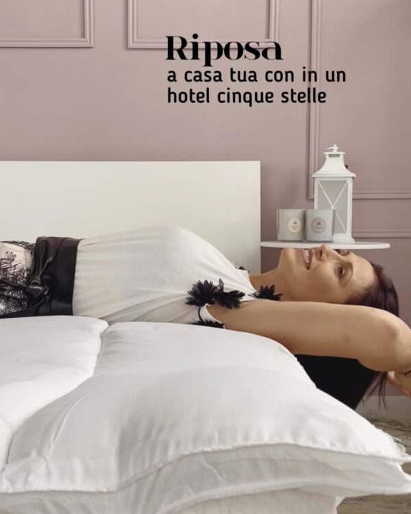 Topper Per Materasso Altezza 6/7 Cm Circa Con Bande Elastiche Maxi Imbottitura 700 Grammi Biancaluna