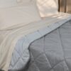 Trapunta Piumone Indicolor Double Face Grigio e Grigio Cemento