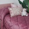 Trapunta Velvet Rosa Effetto Velluto Double Face Calda e Morbida