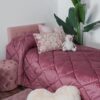 Trapunta Velvet Rosa Effetto Velluto Double Face Calda e Morbida