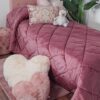 Trapunta Velvet Rosa Effetto Velluto Double Face Calda e Morbida